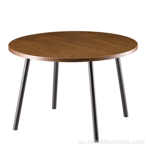 mesa de centro moderna de madera redonda para sala de estar